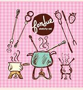 Image result for Chocolate Fondue Clip Art Black and White