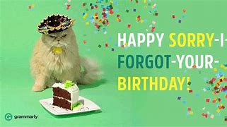 Image result for We Are Sorry We Forgot Your Birthday