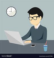 Image result for Vector Person On Computer