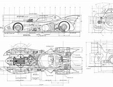 Image result for Tim Burton Batmobile Blueprints