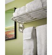Image result for Brushed Nickel Towel Racks Over Toilet