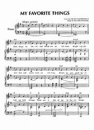 Image result for My Favorite Things Sheet Music for 2 Voices