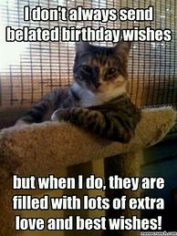 Image result for Happy Belated Birthday Cat Memes