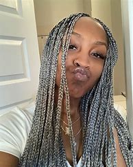 Image result for Box Braids with Gray Hair