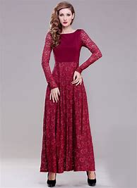 Image result for Maroon Long Sleeve Dress