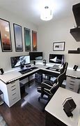 Image result for Home Office Double Monitor