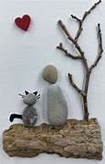 Image result for Cat Pebble Art with People