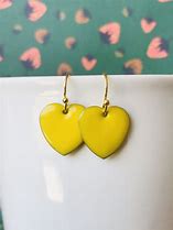 Image result for Yellow Heart Earrings