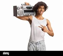Image result for Guy Holdin Boombox