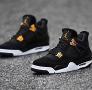 Image result for Jordan 4S Black and Gold