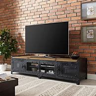 Image result for TV Unit Black and Wood