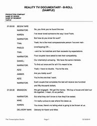 Image result for Documentary Script Format Template