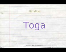Image result for Toga IPA Pronunciation