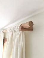Image result for Wooden Curtain Rod DeCoir Shelf