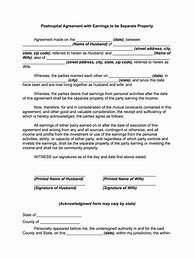 Image result for Post Nuptial Agreement Document