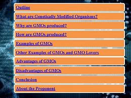 Image result for Genetically Modified Organism