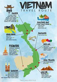 Image result for Vietnam Tour Map