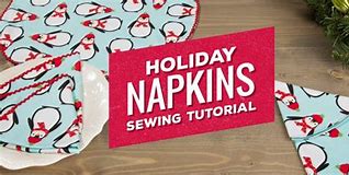 Image result for Man Sewing Rob Appell Christmas Tree Napkins