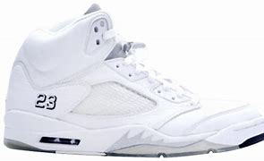 Image result for Air Jordan 5 White Metallic Silver