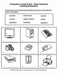 Image result for Matching Worksheet Related Computer