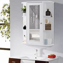 Image result for Single Door Wall Mounted Bathroom Cabinet