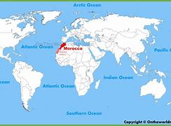 Image result for World Map with Morocco