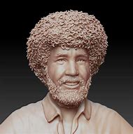 Image result for Afro Cartoon of Bob Ross
