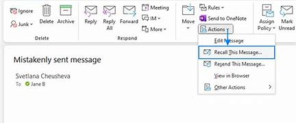 Image result for Recall Email Message