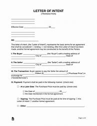 Image result for Printable Letter of Intent