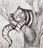 Image result for Alice in Wonderland Cat Pencil