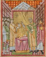 Image result for Giving Money Middle Ages Art