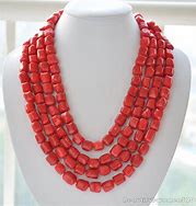 Image result for Red Coral Bead Necklace