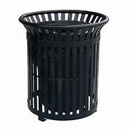 Image result for Black Outdoor Trash Can