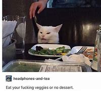 Image result for White Cat at Table Meme