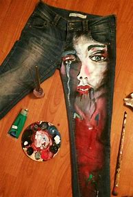 Image result for DIY Painted Jeans