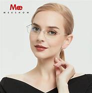Image result for Women's Rimless Eyeglasses