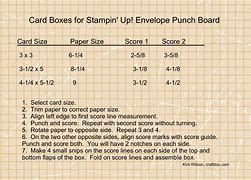 Image result for Envelope Punch Board Size Chart