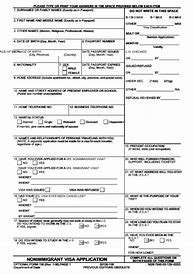 Image result for Nonimmigrant Visa Form