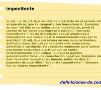 Image result for impenitente
