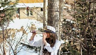 Image result for Woman Holding Up Monocular