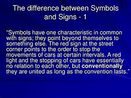 Image result for Difference Between Signs and Symbols
