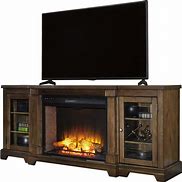 Image result for 75 in TV Stand with Fireplace Gray