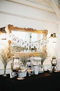 Image result for Stylish Coffee Bar with Gold Antique Mirror