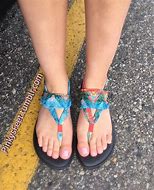 Image result for Sanuk Sandals On Feet