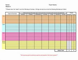 Image result for Workout Tracker Printable