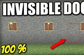 Image result for Minecraft Invisible Door