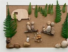 Image result for Camping Pebble Art