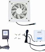 Image result for Cabinet Cooling Fan with Thermostat
