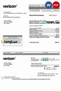 Image result for Verizon Bill Template