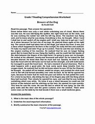 Image result for 7th Grade Reading Comprehension Stories